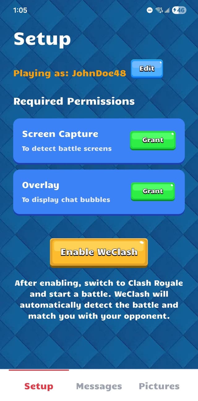 Enable permissions